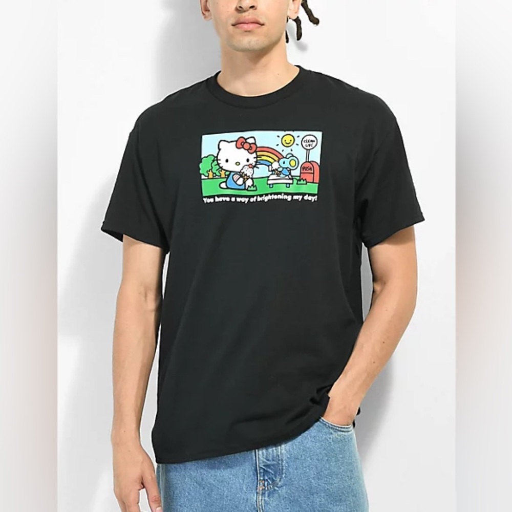 Black Hello Kitty Graphic T-Shirt